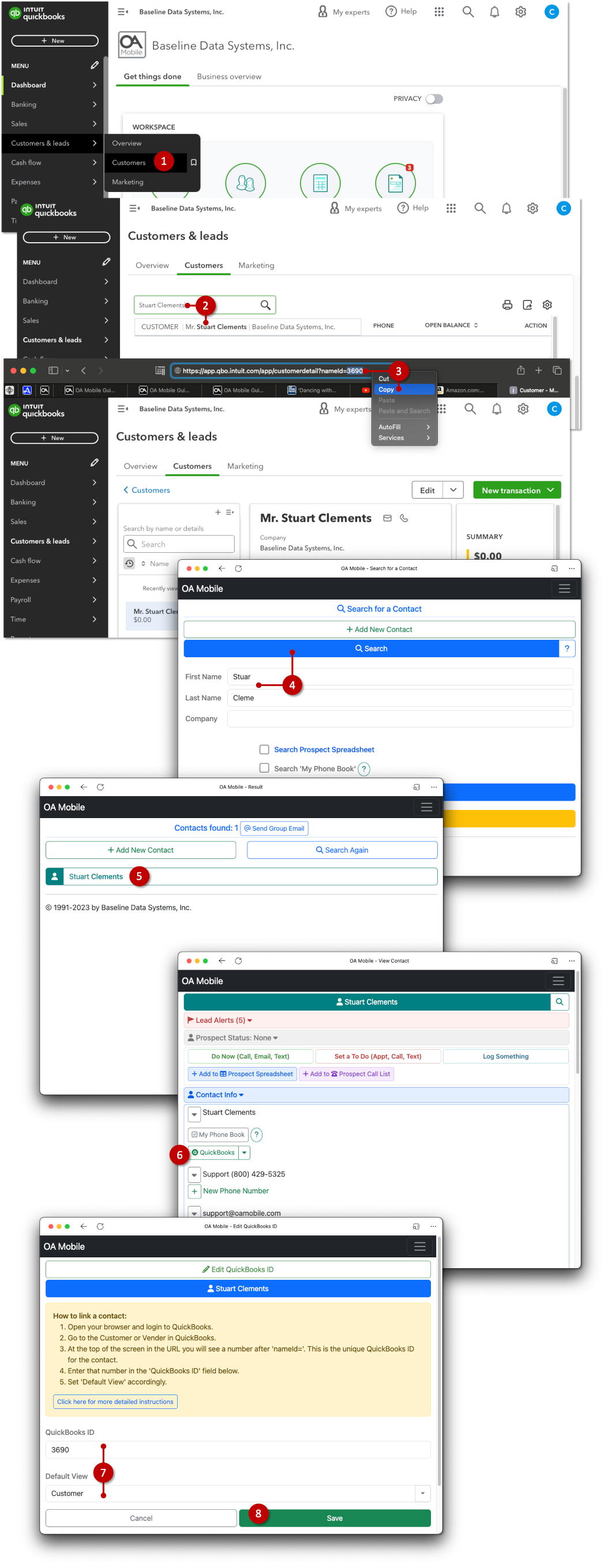 OA Mobile Quickbooks Integration