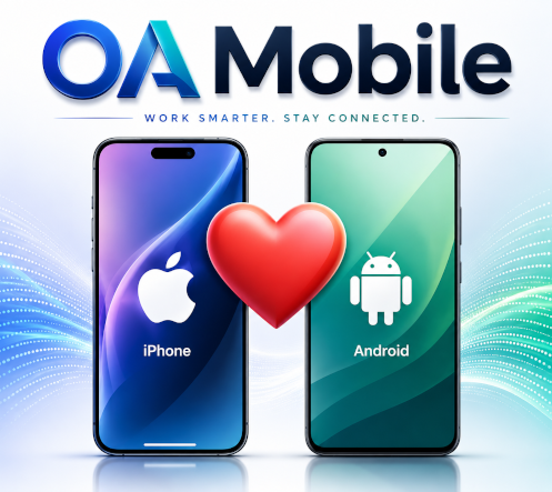 OA Mobile for iPhone and Android