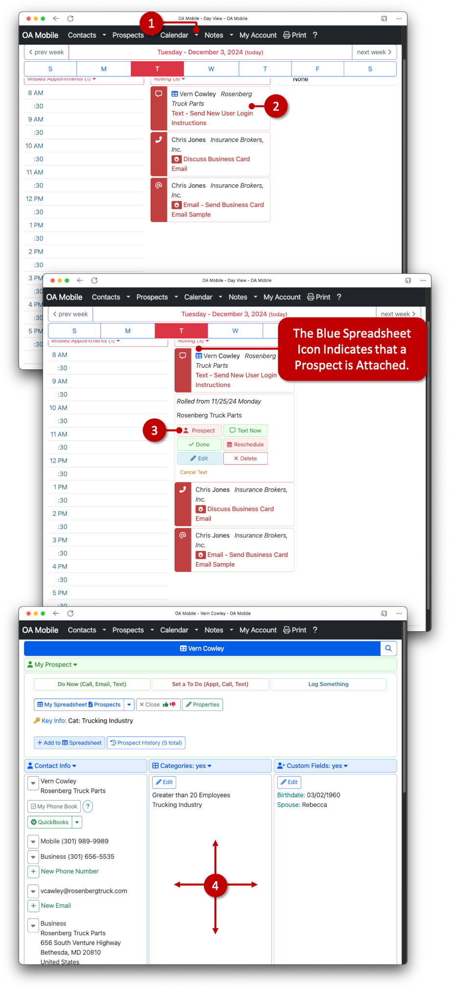 Open Prospect Details From Contact To Do