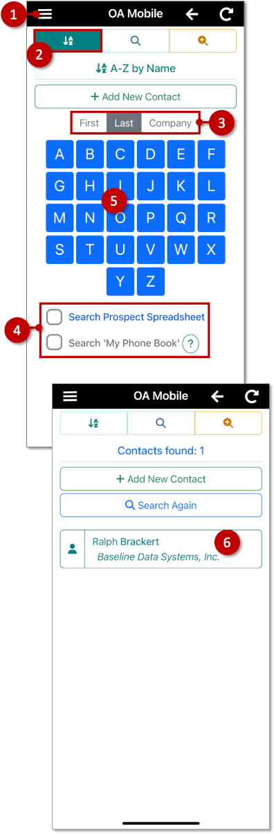 OA App A-Z Search