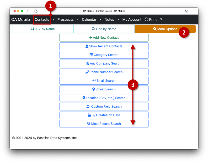 More Options Search