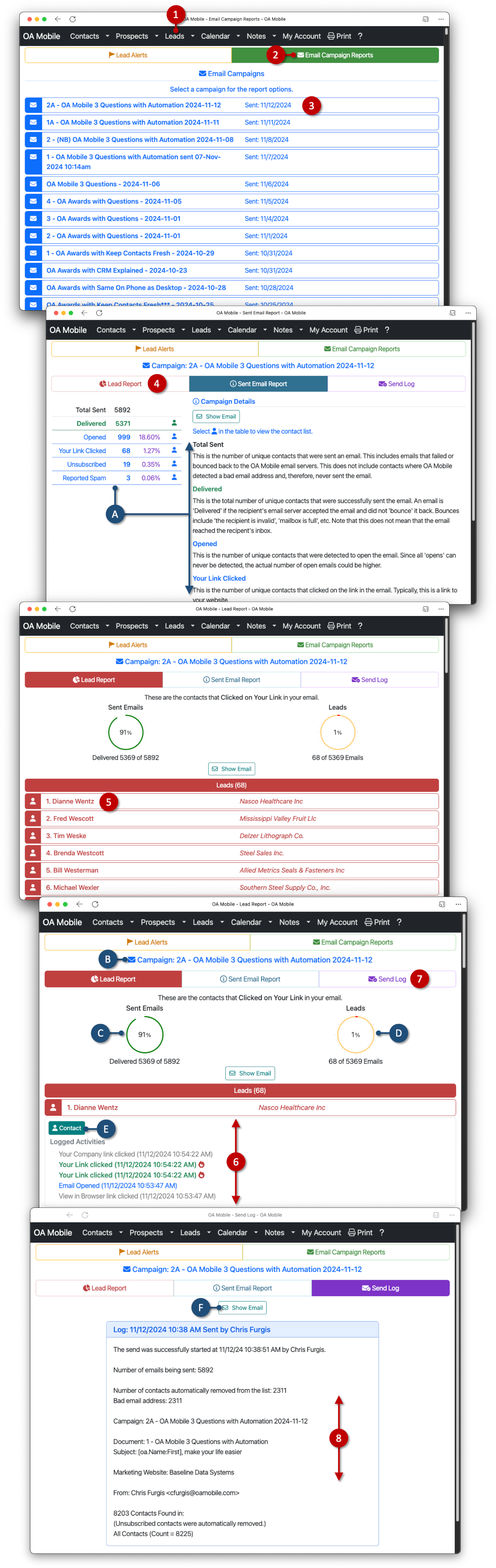 Campaign Reports - OA Mobile