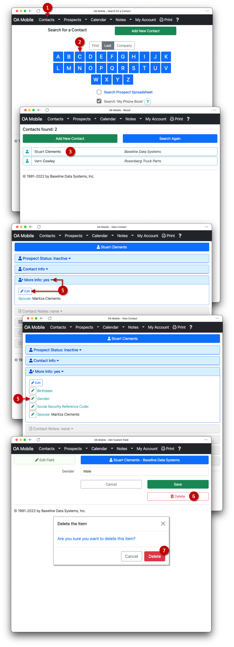 Deleting a Custom Field