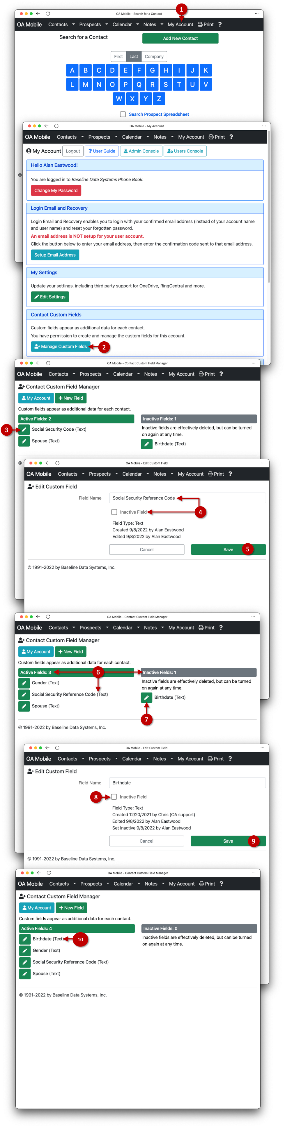 Edit Custom Fields