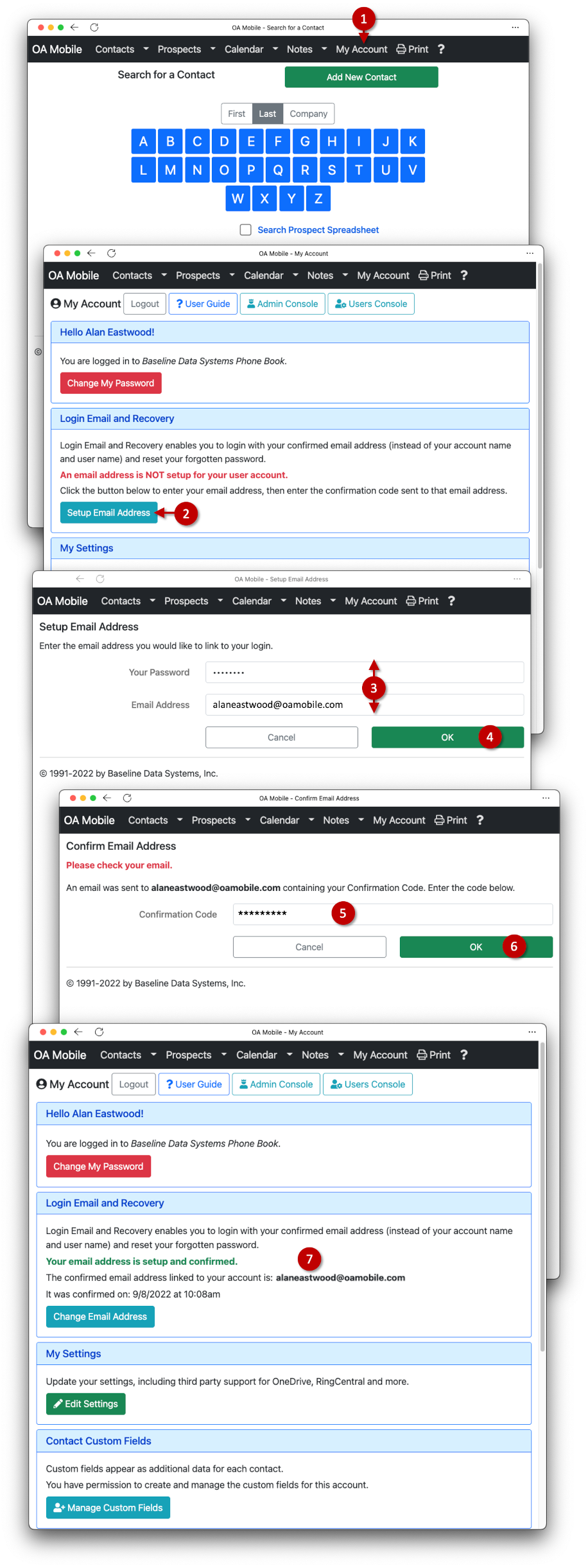 Setup Login Recovery