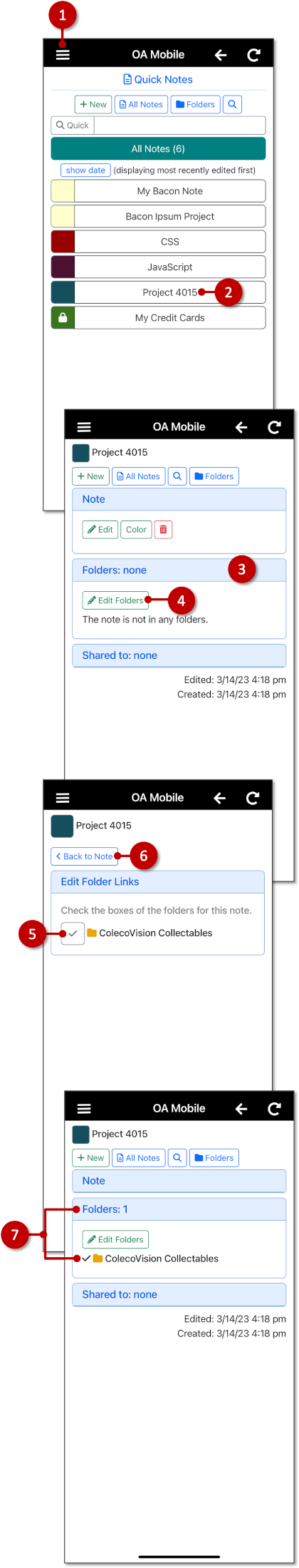 Add a Note to a Folder - OA Mobile