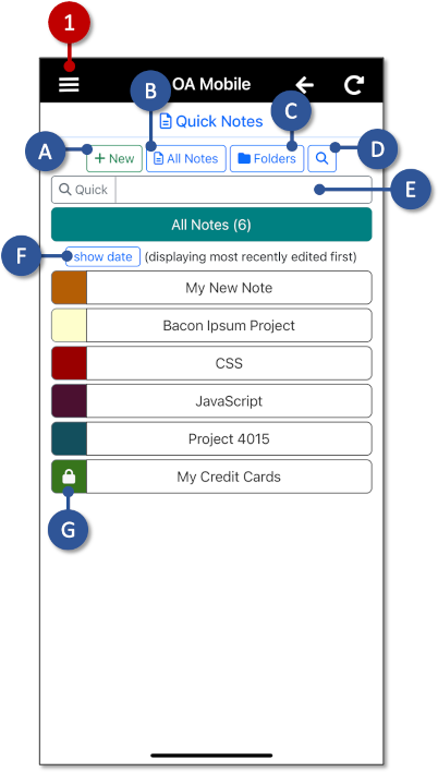 OA Mobile Notes Overview