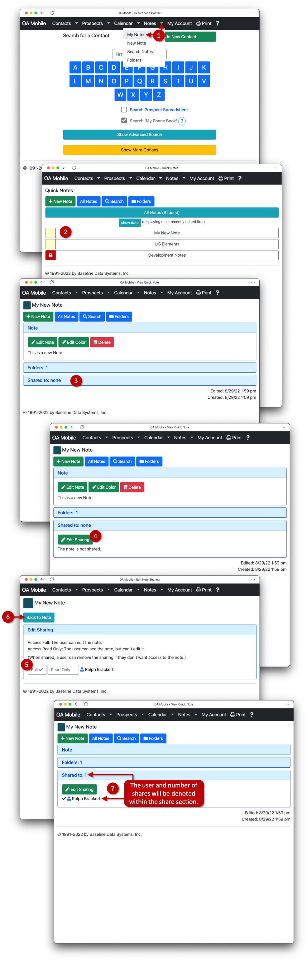 How to Share a QuickNote