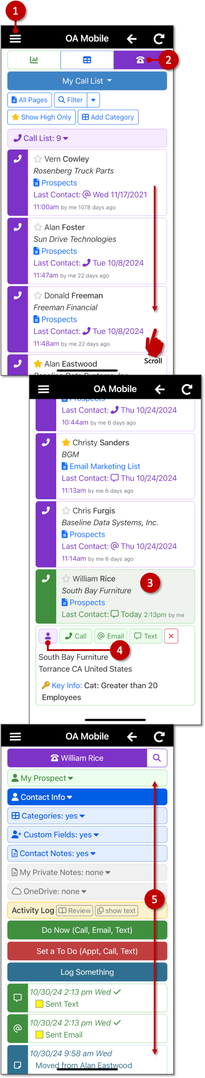 View Prospect Detail - OA Mobile Call List