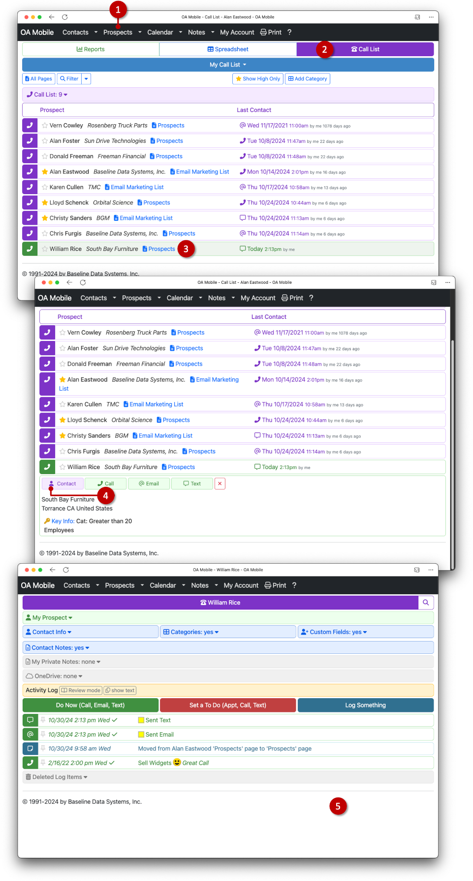 View Prospect Detail - OA Mobile Call List