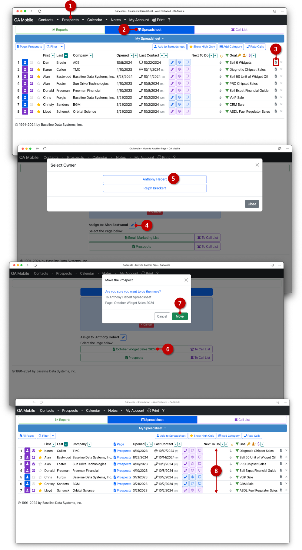 Reassign and/or Move a Prospect - OA Mobile