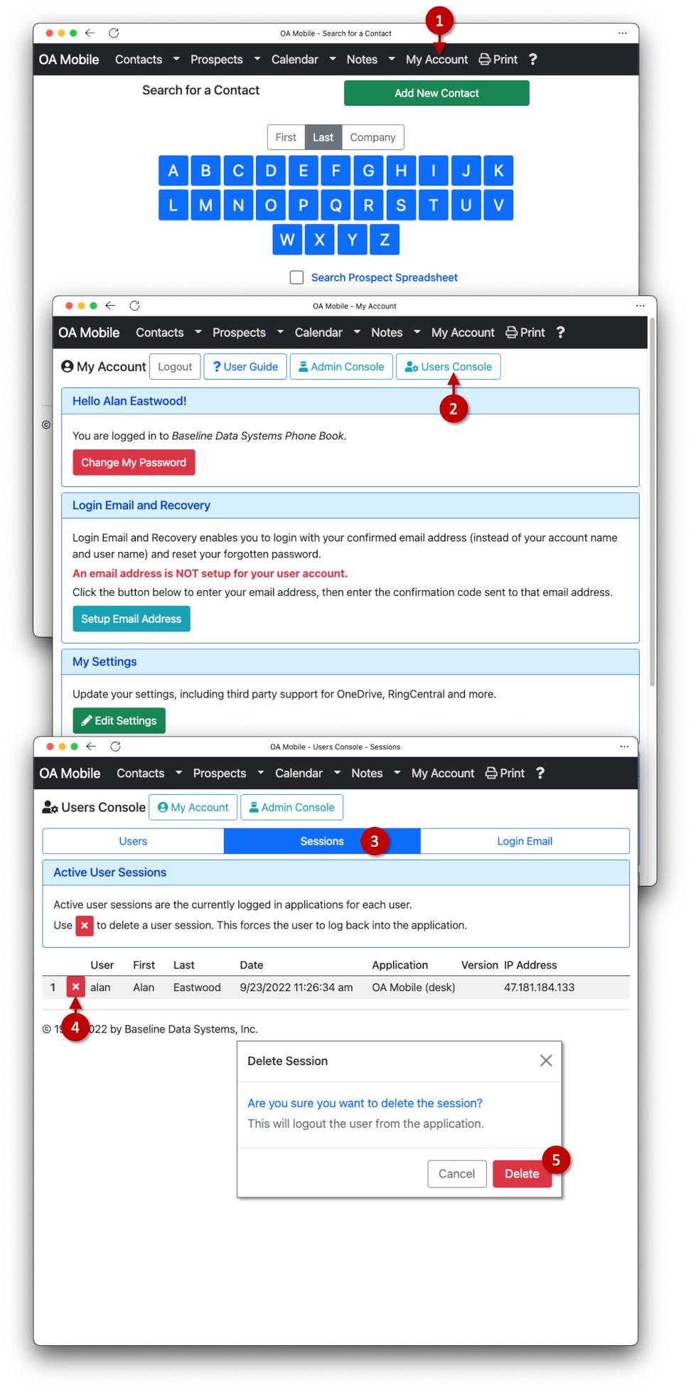 Delete Active User Session